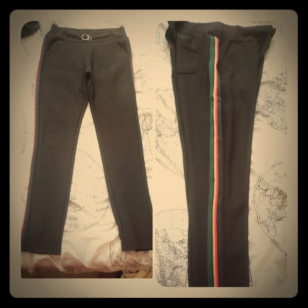 Black legging type of pants